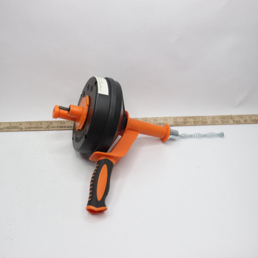 Drain Auger Clog Remover Plumbing Tool Drill Adapter Orange/Black 25'