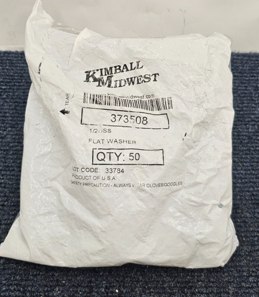 ( QTY 50 ) Kimbell Midwest 373508: 1/2" Flat Washers