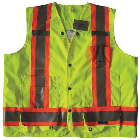 Condor 491T26 Safety Vest,Yellow/Green,2Xl,Snap