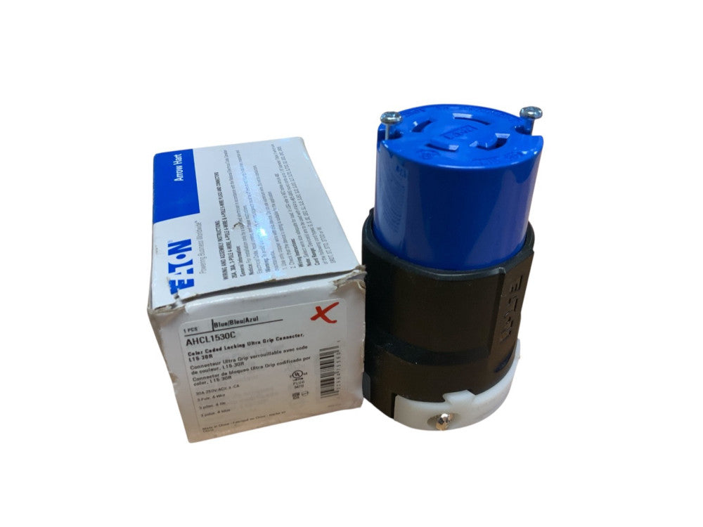 NEW Eaton Arrow Hart AHCL1530C Blue Locking Connector 30A 250V NEMA L15-30 3P 4W