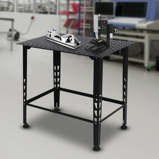36" X 24" STEEL MODULAR WELDING TABLE WORK BENCH WITH WELDING FIT-UP KIT BLACK