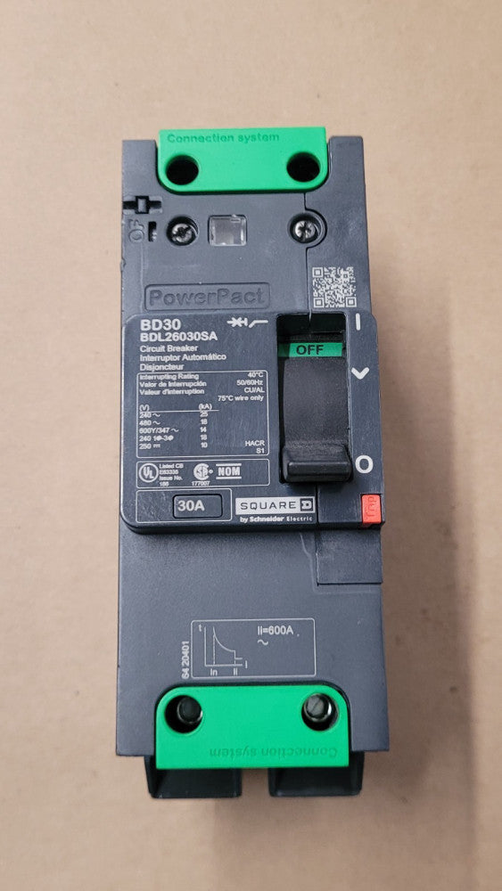 Square D PowerPact BDL26030SA 30 Amp Circuit Breaker