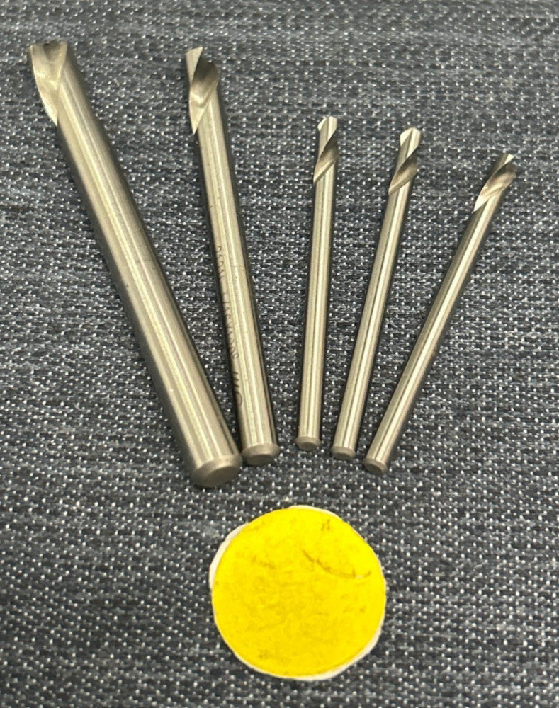 KEO  SPOTTING DRILL 2 FLUTE ASSORTED SIZES  LOT OF 5