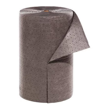 Pig Mat185 Sorbent Roll, 33 Gal, 24 In X 200 Ft, Universal, Gray, Polypropylene