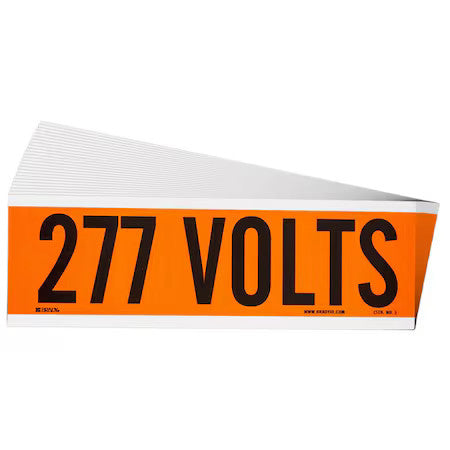 Brady 152323 Conduit And Voltage Sign And Labels,Pk25