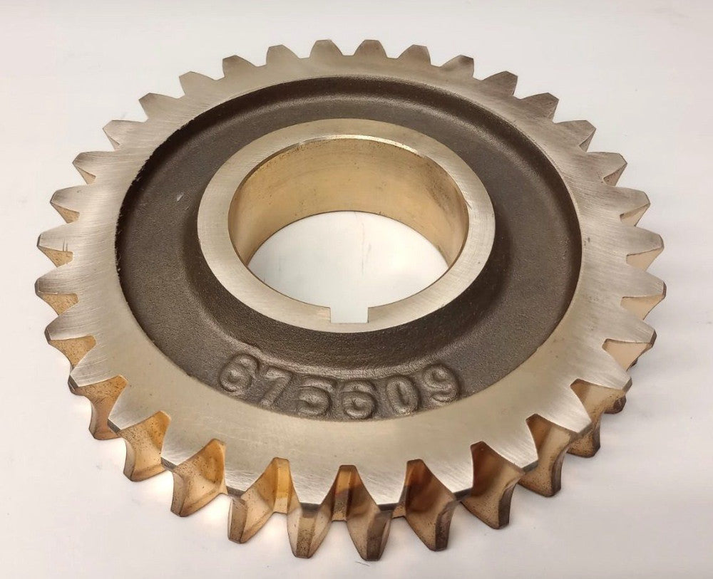 Gear 675609 Bronze Worm Pinion Gear 32T 65mm Keyed Bore 6-3/4" OD