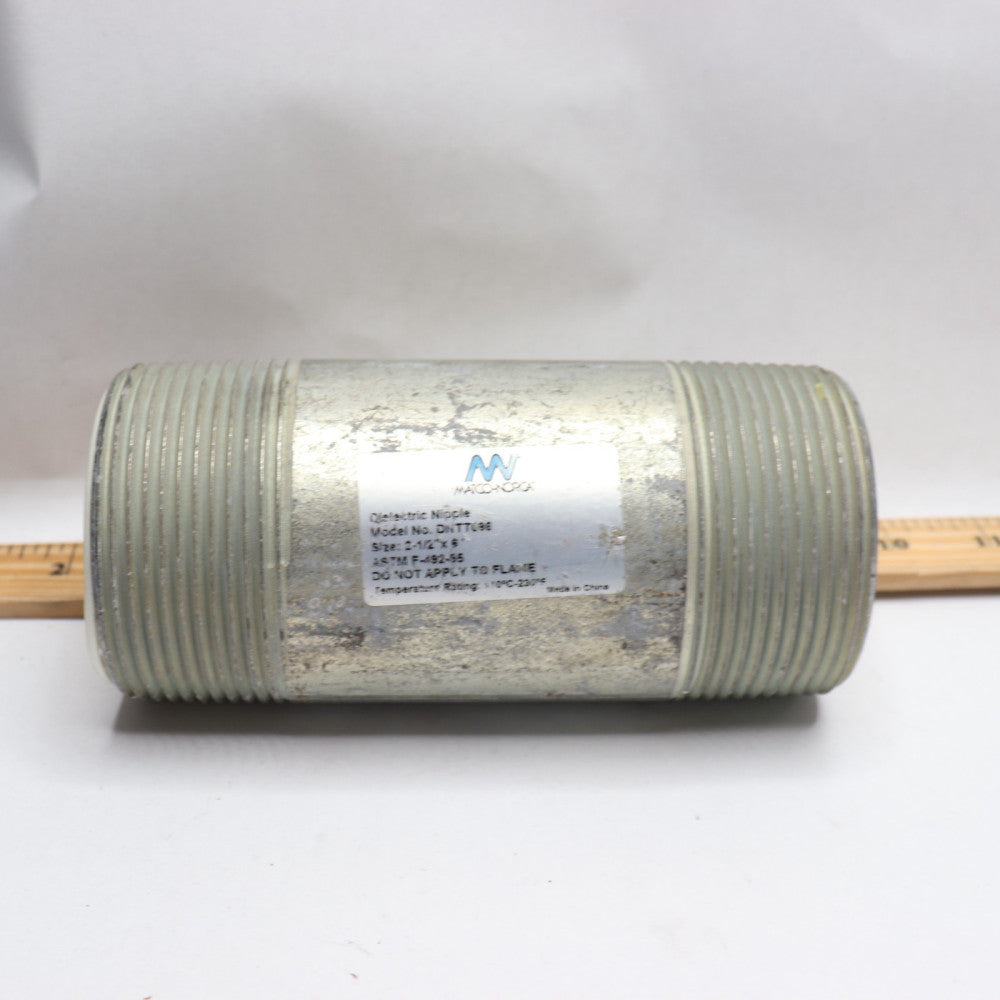 Matco Dielectric Nipple Zinc Plated Steel 2-1/2" x 6" DNTT096