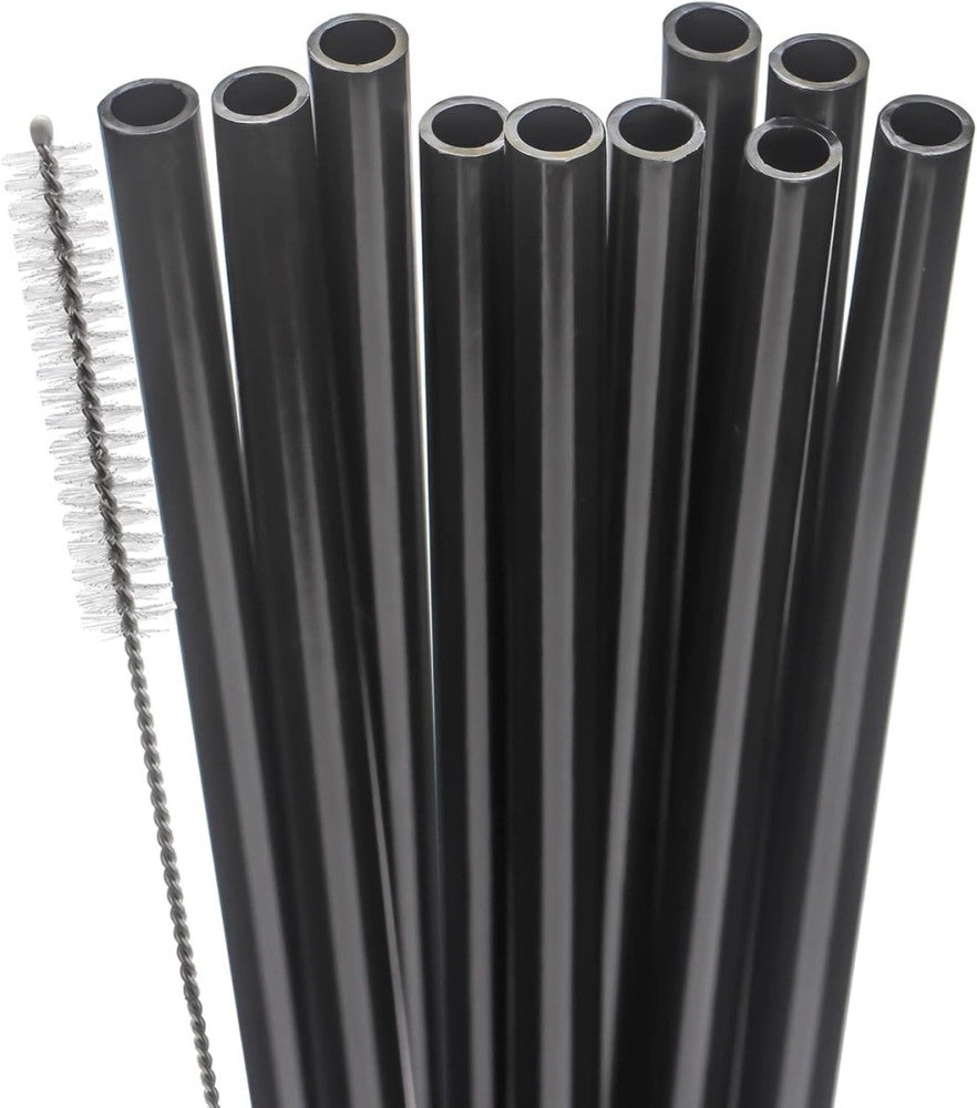 Dakoufish Replacement Straw for 12 Inch (Pack of 10), Black 