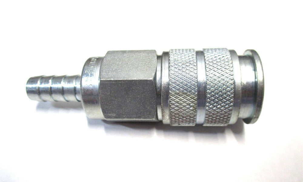 DynaQuip (DW462A) 3/8 x 3/8 Thread Series U Steel Hose Barb Quick Coupler - 5 PC