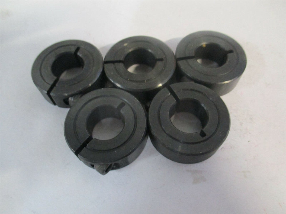 (1C-050) 1/2" x 13/32" x 1-1/8" OAL Steel One Piece Clamp Collar - Pack of 5