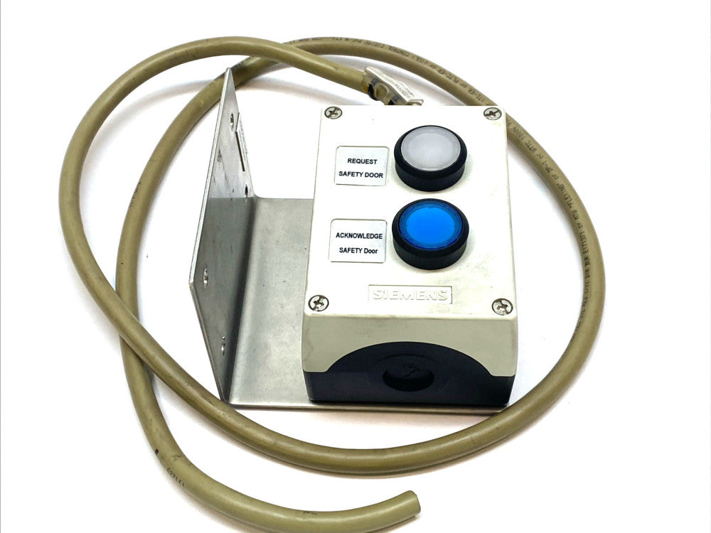 Siemens 3SU1802-0AA00-0AB1 Pushbutton Enclosure Assembly w/ 2x White Illuminated