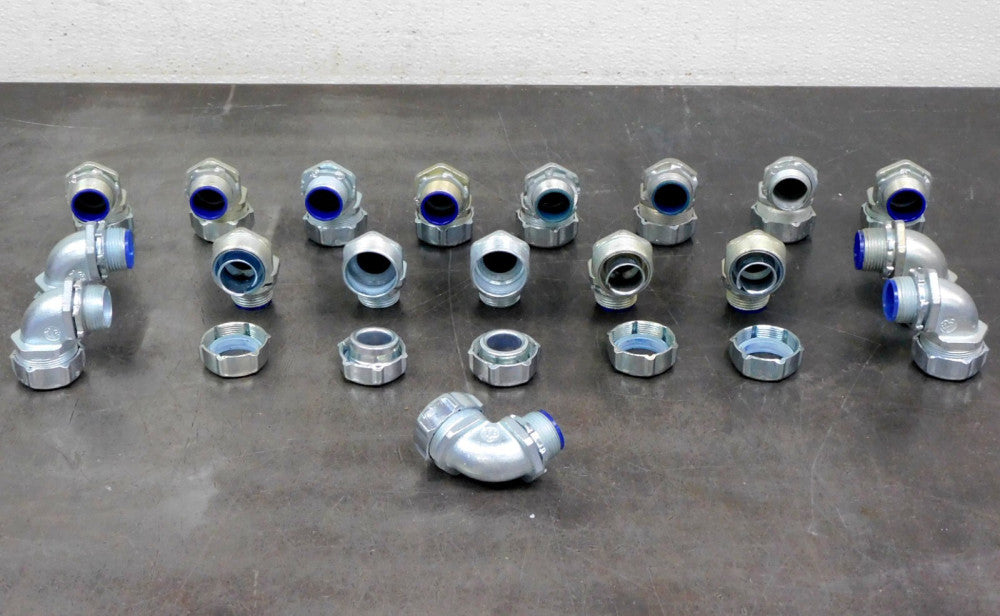 T&B Liquid-Tight 90° Elbow Metal Conduit Connector 3/4"MNPT to 1"FNPT Lot of 18