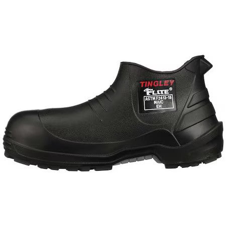 Tingley 27211 Unisex Flite Rubber Shoe, Composite Toe, 6 In Height, Black, M15