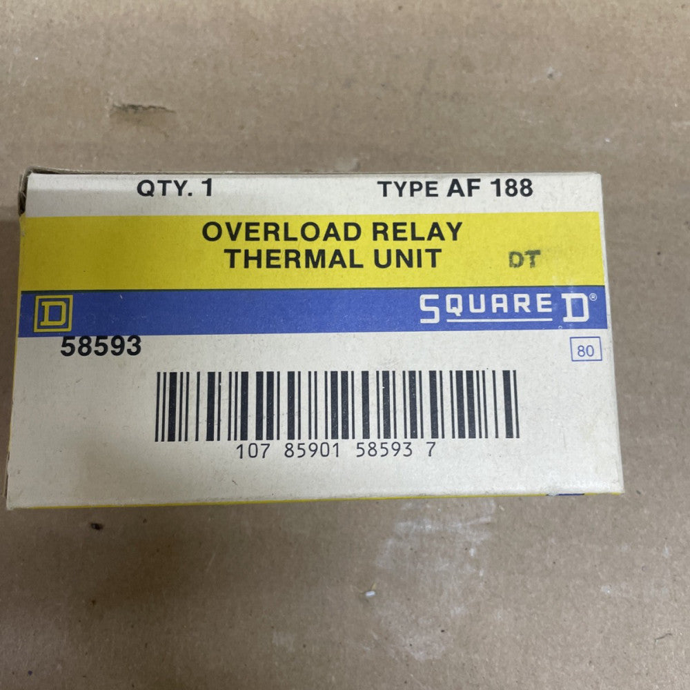 NEW IN BOX Square D 58593 Overload Relay Thermal Unit type AF188