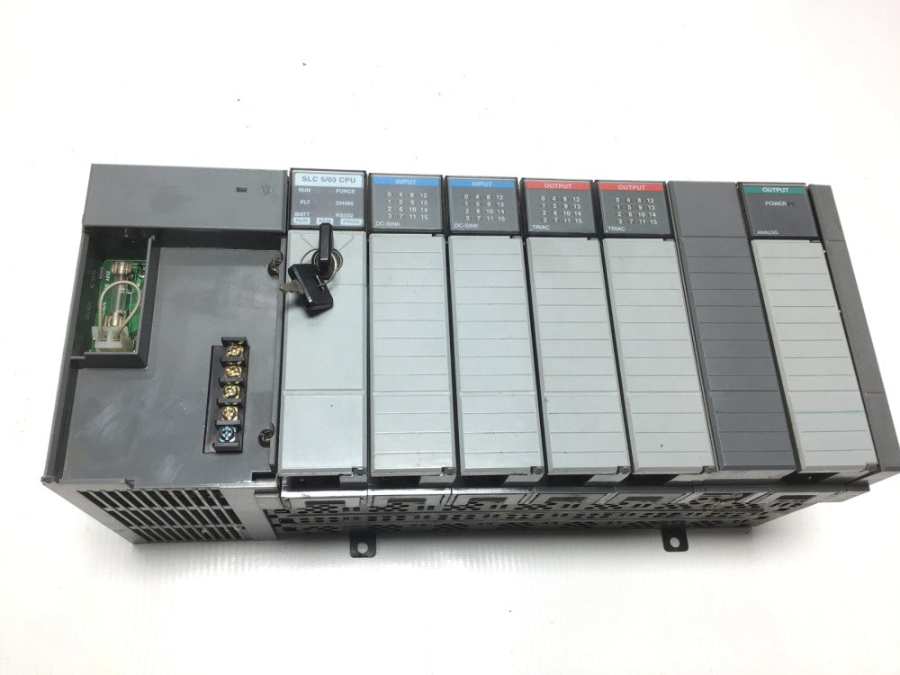 ALLEN BRADLEY PLC RACK W/ CPU AND POWER SUPPLY 1746-P2, 1747-L532