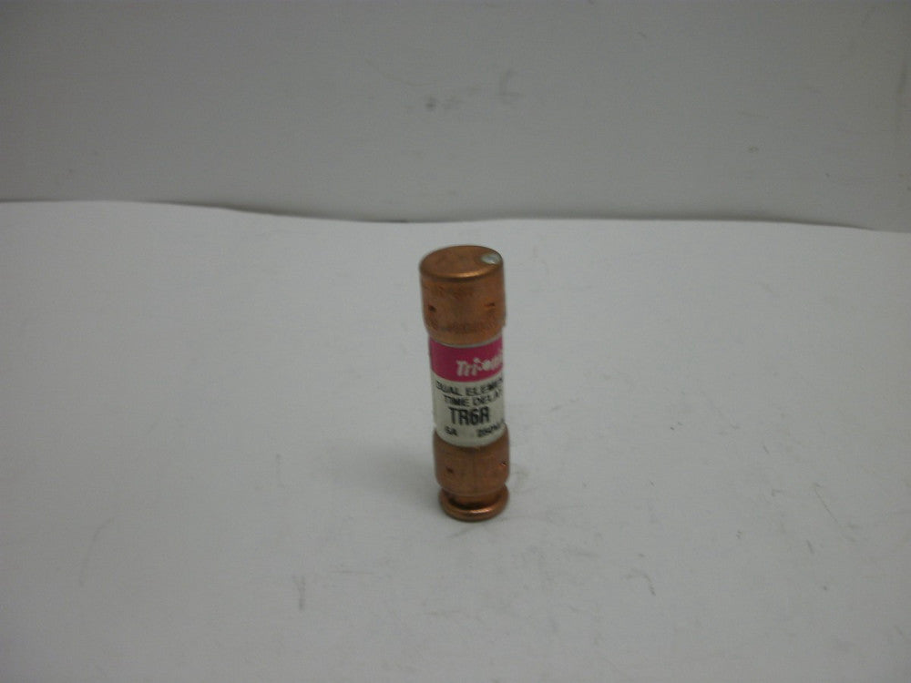 FERRAZ SHAWMUT TRI-ONIC TR6R FUSE DUAL-ELEMENT TIME-DELAY 6 AMP 250V AC NNB