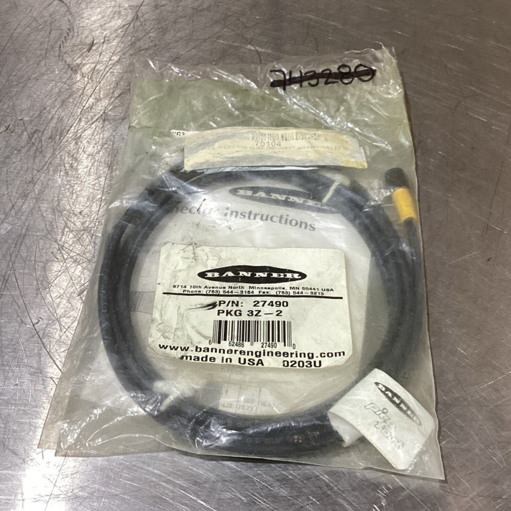 Banner 27490 Quick Disconnect Cable Pkg 3z-2