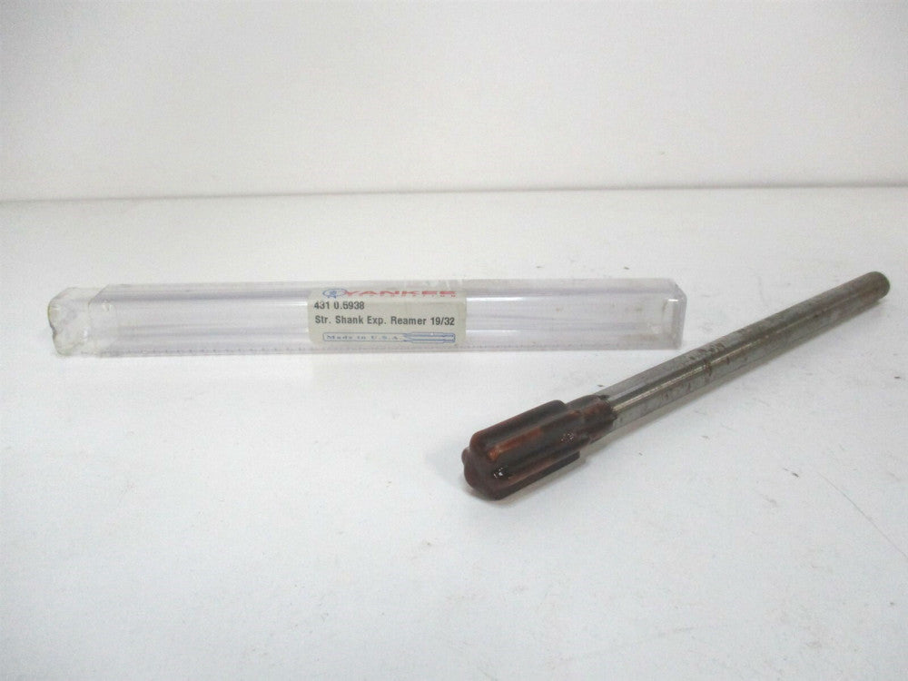 Yankee (431-0.5938) 19/32" x 7/16" x 1-1/4" OAL HSS Straight Chucking Reamer 