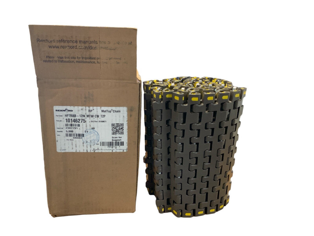 RexnordL 10146275 HP7956B-12IN_MTW_CW_T2P Conveyor Chain 5ft