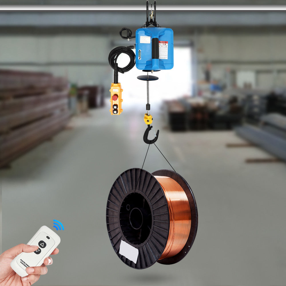 3-in-1 Portable Electric Hoist W/wireless Remote Control For Lifting Towing 110V