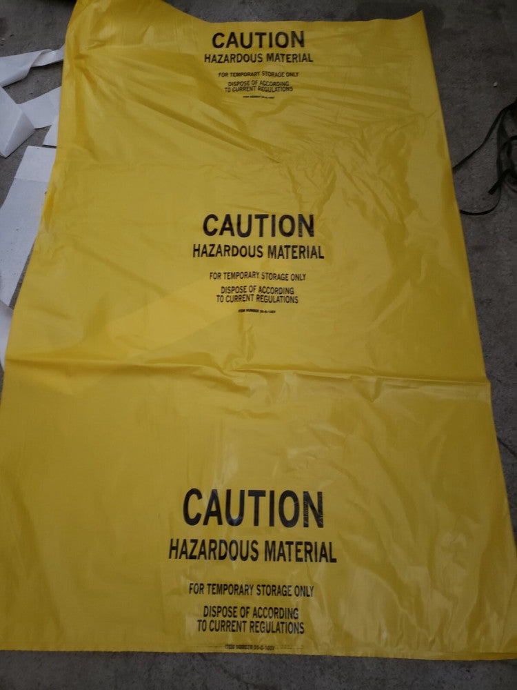 36-8-100Y - Hazardous Materials Low-Density Flat Liner, Yellow, 60", (50/CASE)
