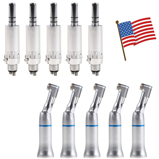 1-5 Yabangbang Dental Slow Speed Handpiece Contra Angle / Air Motor 4Hole Attach