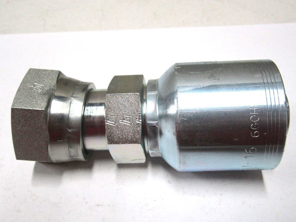 (BW16-16OFT) 1" ID 3.90" OAL Female Swivel O-Ring Face Seal Hydraulic Coupler