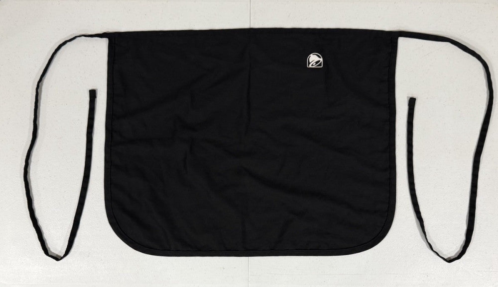 Taco Bell Black Server Apron Waist Half Logo Fast Food Restaurant Uniform 23”