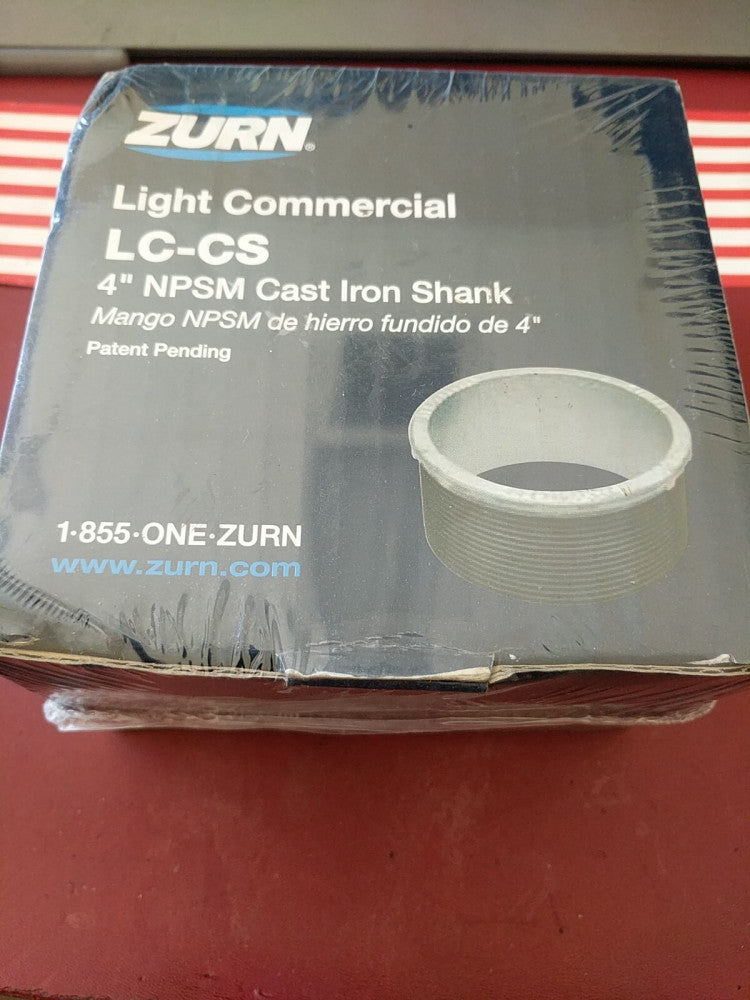 ZURN LC-CS LC-CS 4 in. NPSM Cast Iron Shank Adapter for Floor Drain and Cleanout