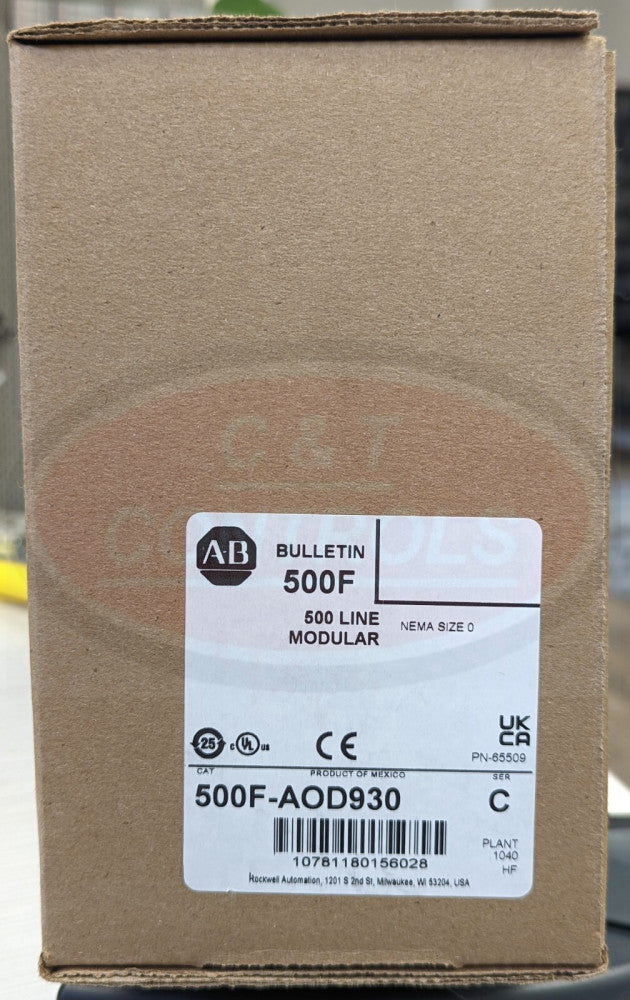 Allen Bradley 500F-AOD930 Size 0 120V 3P Contactor New In Box USA Stock