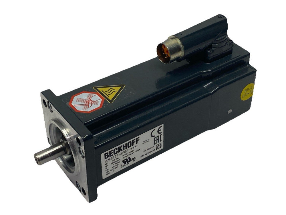 Beckhoff AM8121-0FG1-0000 Servo Motor 3000RPM 48VDC 0.16kW