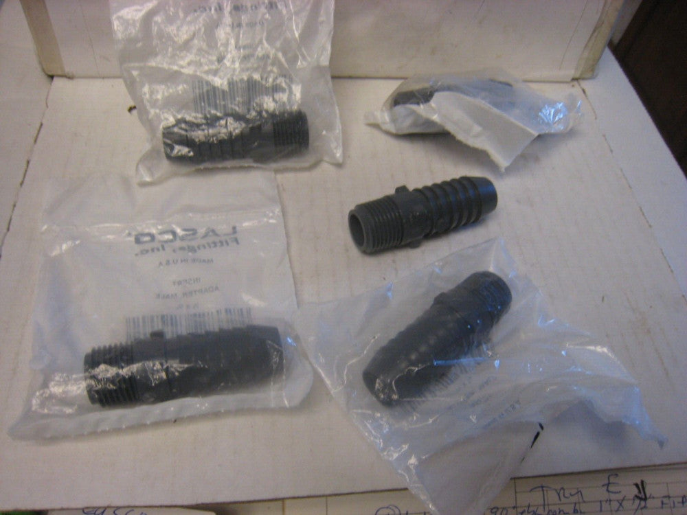 5  Lasco Fittings Inc Male insert adapter 3/4" x 1/2"MIP Poly Reducing Coupler