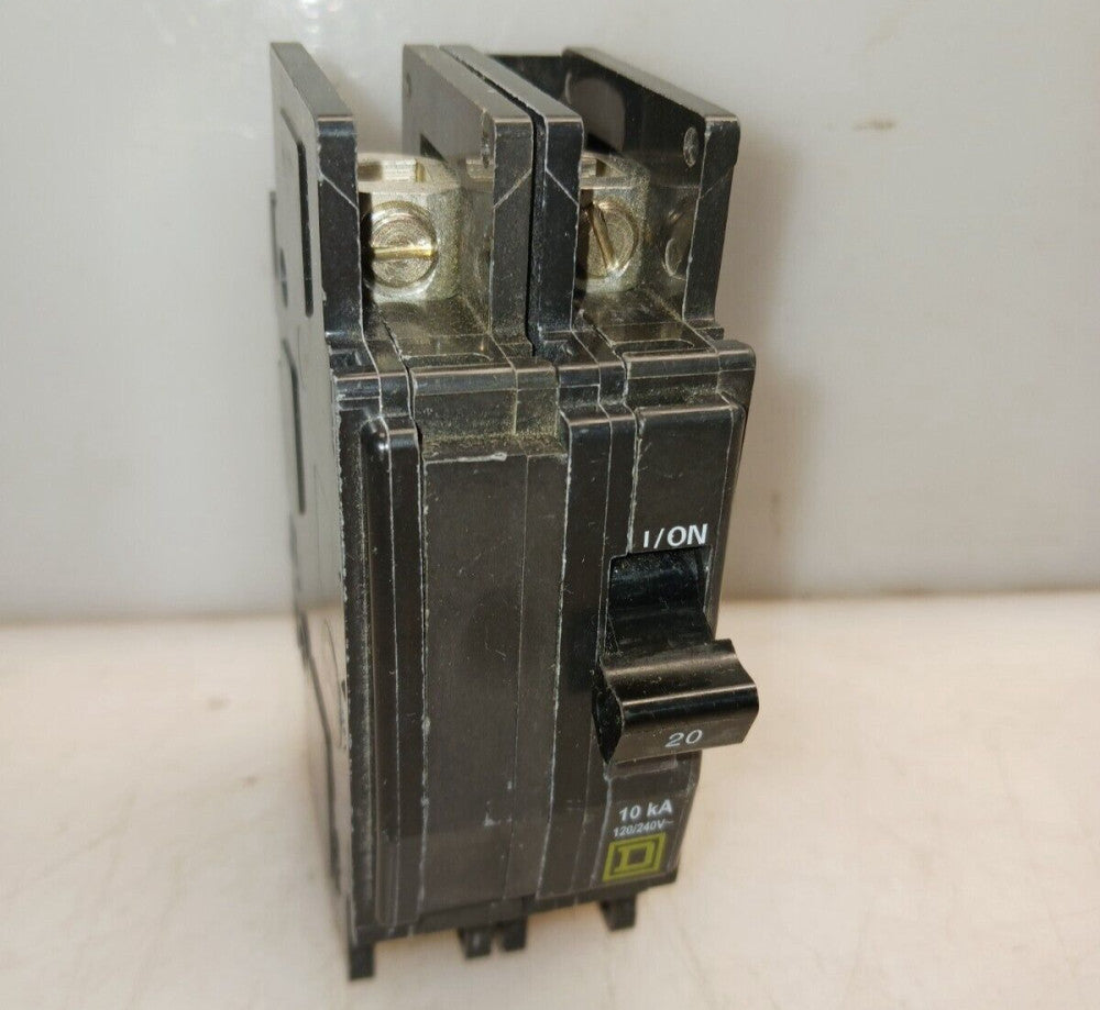 NEW SQUARE D 20 AMP CIRCUIT BREAKER 2P 120/240 VAC QOU220