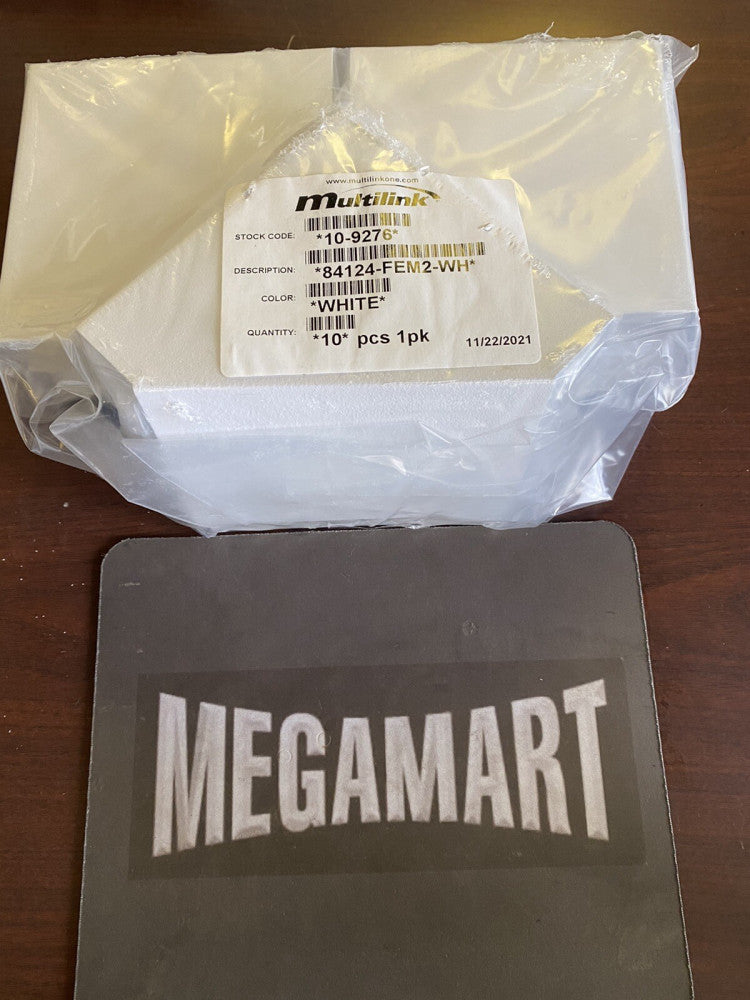 BRAND NEW MULTILINK INC. 109276  ELBOW 1.25" WHITE STEEL DUCT FLAT 10/PK