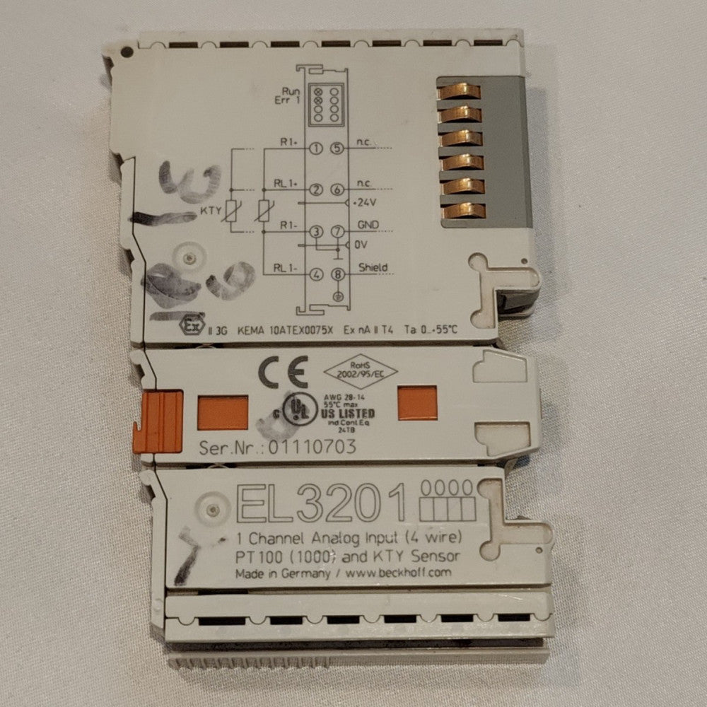 Beckhoff EL3201 Terminal 1-Channel Analog Input PLC Module 4W