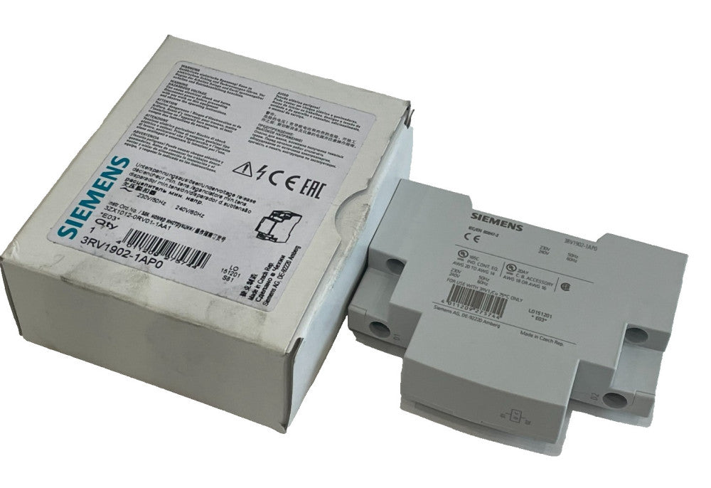 NEW SIEMENS 3RV1902-1AP0 UNDER-VOLTAGE RELEASE 3RV19021AP0