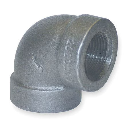 Zoro Select 1Lbg8 3/4" Fnpt Galvanized 90 Degree Elbow