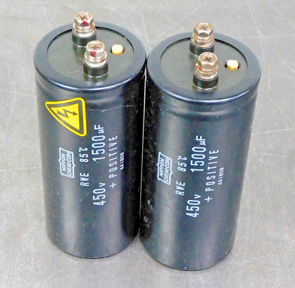 Nippon 441808 Chemi-Con Capacitor RWE 85° C 450V 1505µF Lot of Two (2)
