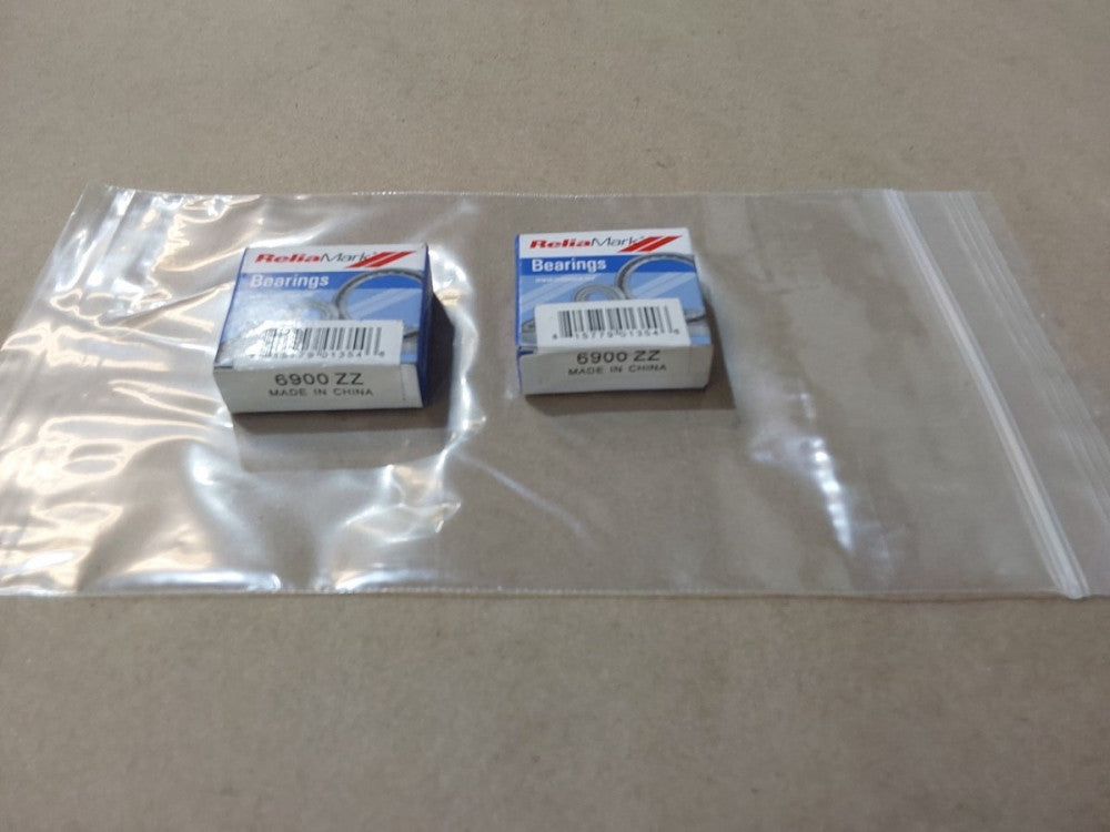 Lot of 2 ReliaMark 6900 ZZ Bearings 
