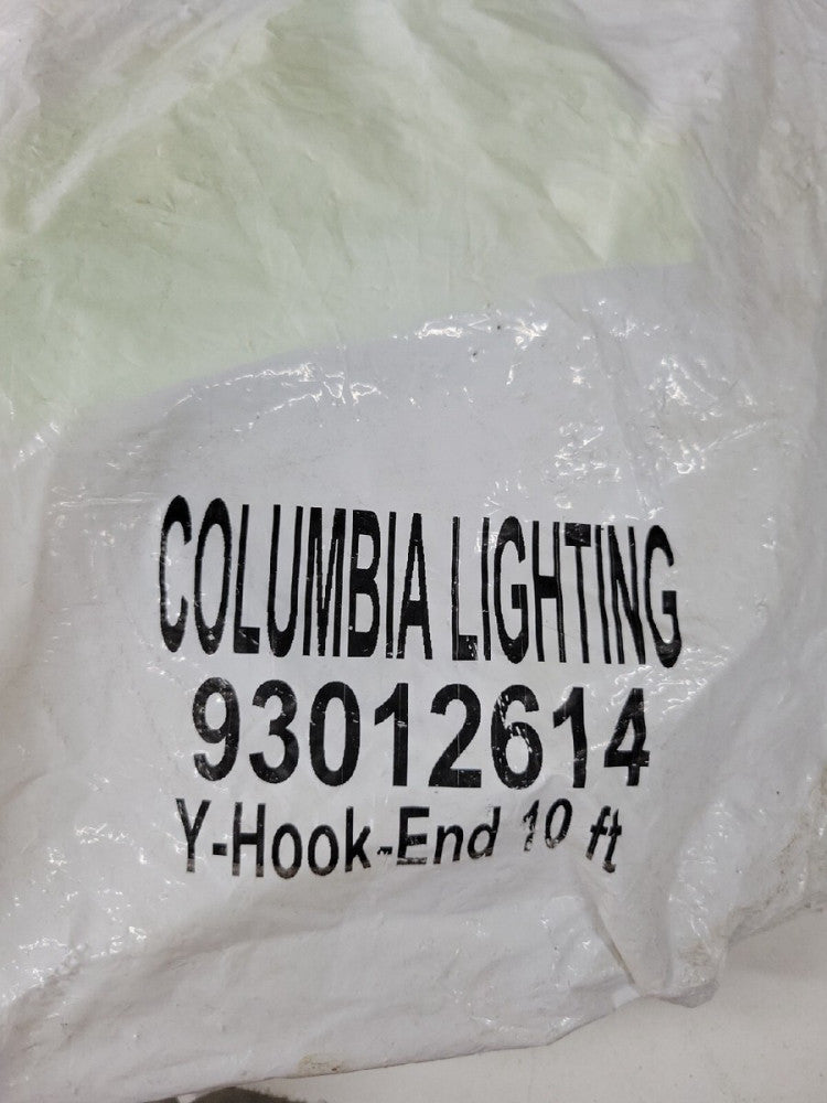 1- Columbia Lighting 93012614 Y-Hook-End 10FT Cable LHVQM ~ NEW OLD STOCK