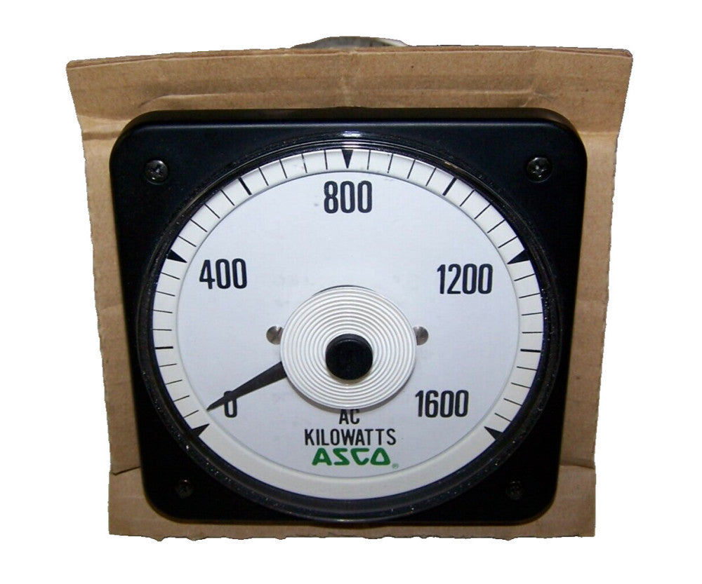 NEW ASCO CROMPTON BLS-77 0-1600 AC KILOWATTS PANEL METER  491942-040-D-V