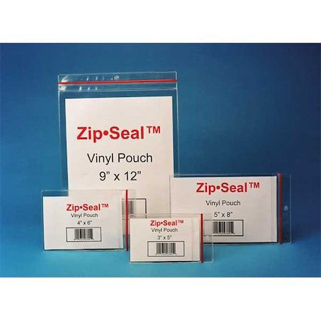 Hol-Dex Zsa-46 Zip Seal Pouch-Self Adh 4In.X 6In., Pk25