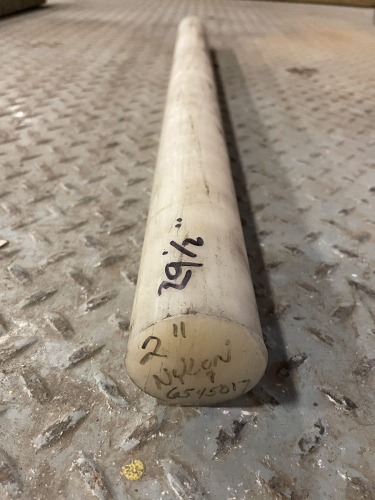 2” x 29.5” Nylon Round Bar/Rod Stock