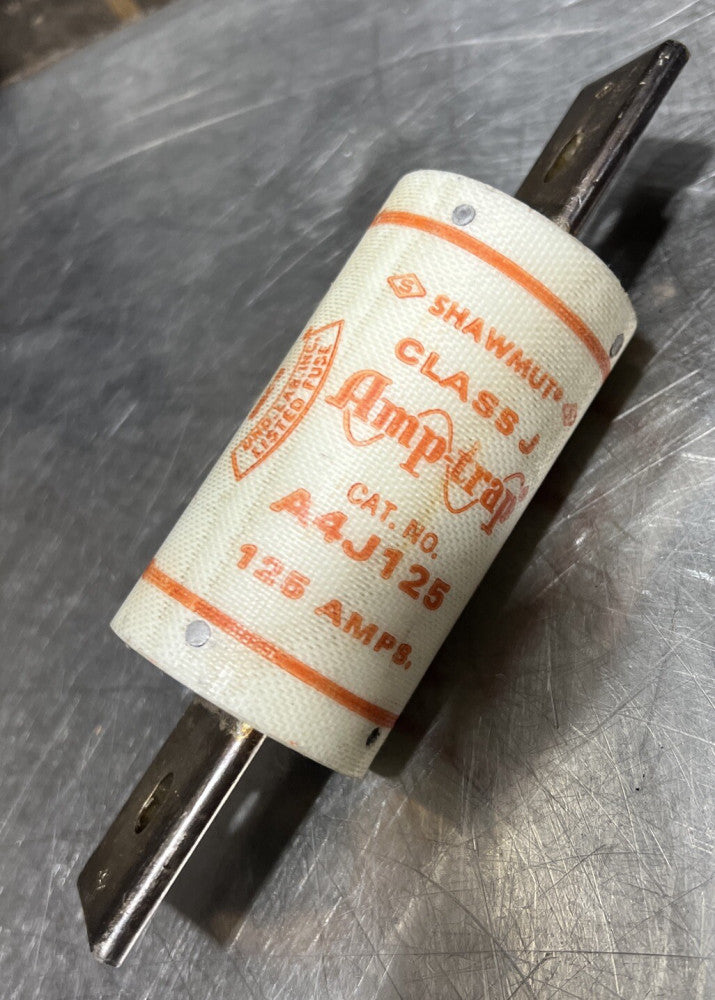 Shawmut A4J125 FAST ACTING FUSE 125 AMP 600 VOLTS AMPTRAP, Nos Surplus