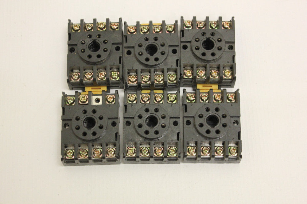 (6) Young Electronics 8 Pin Relay Socket DS-8-A 