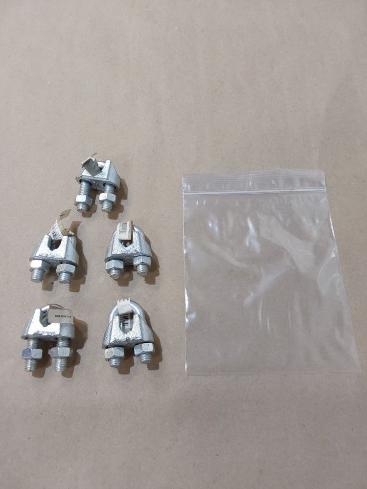 3/8" Galvanized Malleable Wire Rope Clips (5-Pack)