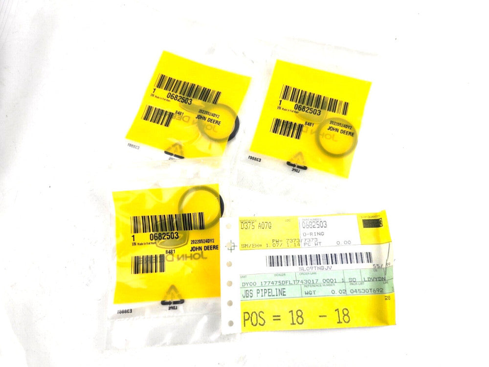 3pcs John Deere 0682503 O-Ring