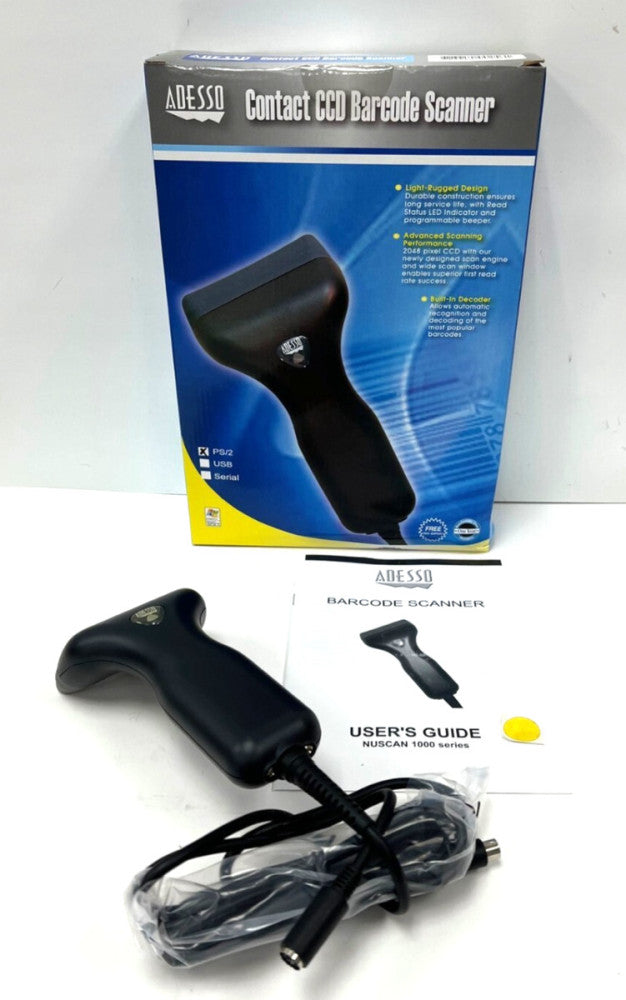 ADESSO CCD BARCODE SCANNER USB HANDHELD OAL 12-1/4"