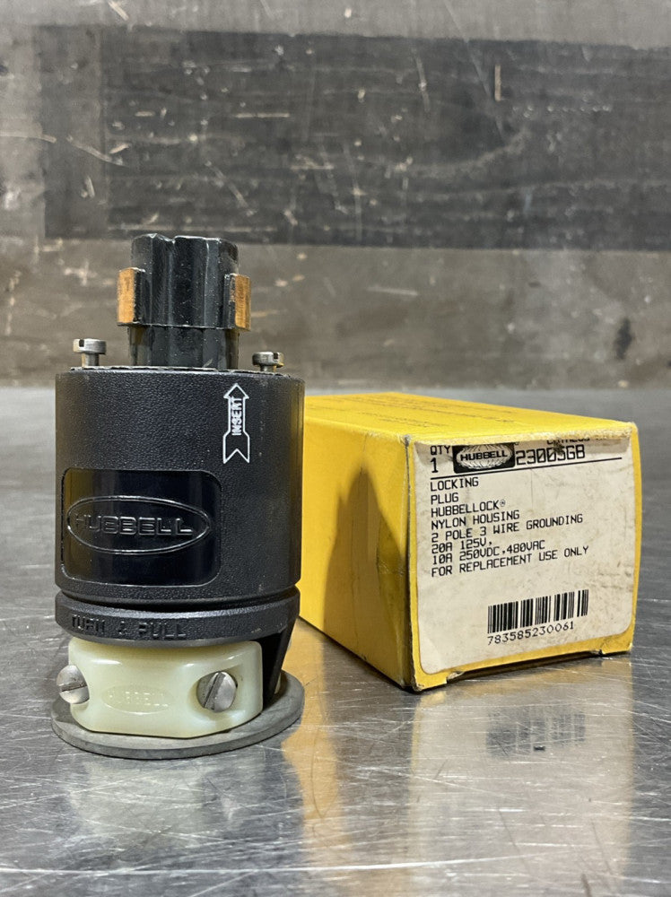 Hubbell Wiring Device-Kellems 23005GB Locking Plug, 125V NEW QTY 1