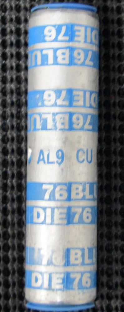 T & B 60560 DIE CODE BLUE 76 300 KCMIL TWO-WAY ALUM SPLICE CONNECTOR - LOT OF 2